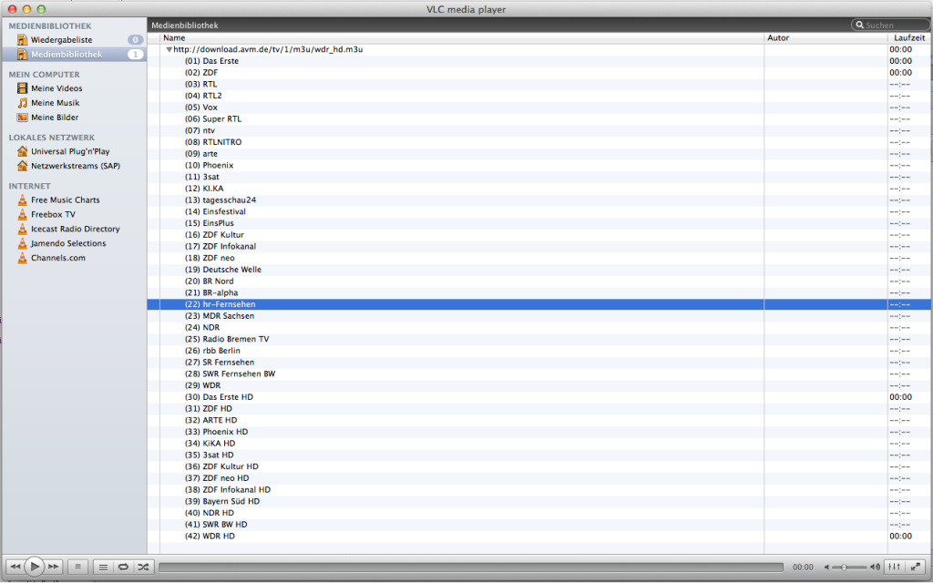 VLC_Senderliste